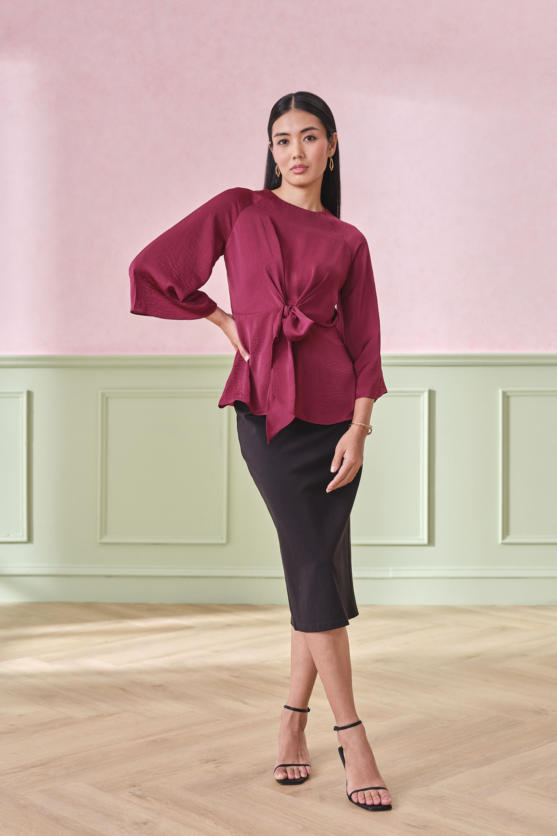 Maroon Muse Top, Maroon, image 2